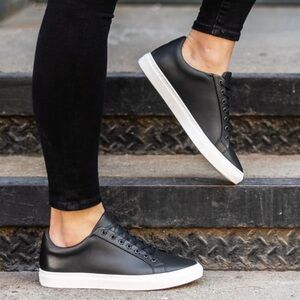 THURSDAY BOOTS Black Leather Premier Low Top Sneakers Size 8